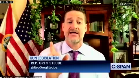 👀 Rep. Greg Steube (R-FL) shows guns that the Democrat led bill would ban.