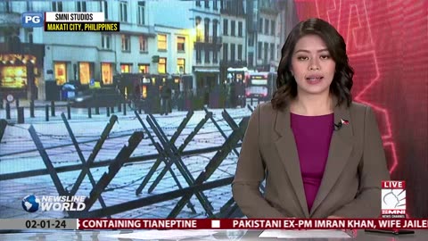 Barbed wire, barriers erected outside European parliament