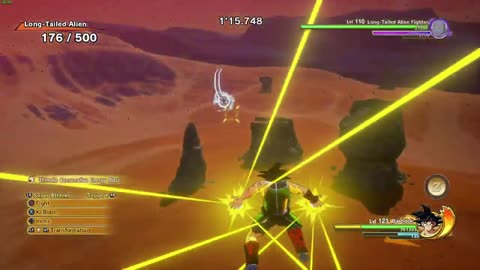 TRAINING WITH BARDOCK LEVEL 110 Long Tailed Aliens Hord Battle (DRAGON BALL Z KAKAROT)