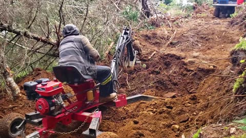 Trail Building With Towable Backhoe - Part 4