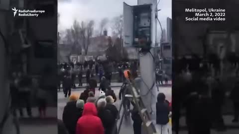 Shots Fired In Ukrainian City As Locals Protest Against Russian Occupation