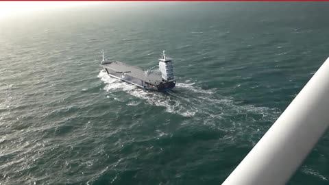 Short Take off and Landing STOL Aboard a Cargo Ship At Sea