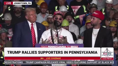 Popular Puerto Rican rapper Anuel AA goes on stage at MAGA rally & endorses Trump