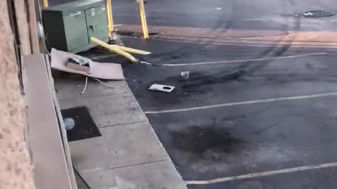 Semi-Truck Driver Wrecks Motel, Cars, and Drives Off