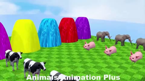 Gaint Duck,lion,rabbit cartoon video