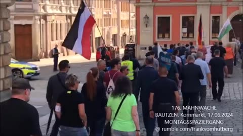 MONTAGSSPAZIERGANG - BAUTZEN, Kornmarkt, 17 06 2024, 176. MAHNWACHE 🕊