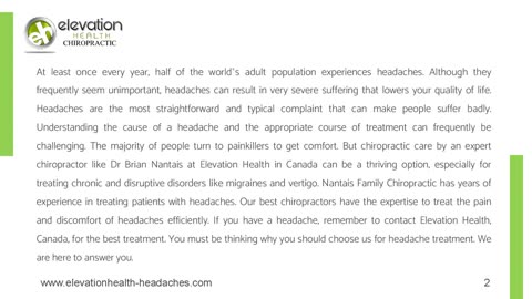 Why Get Chiropractic Care For Headaches From Elevation Health