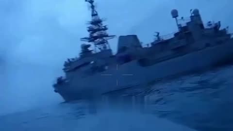 Ukrainian Kamikaze sea drone strikes Russian ship in the Black Sea