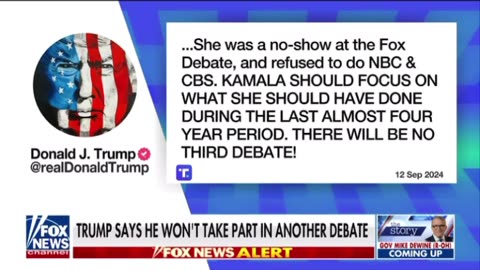 President Trump there will be no third debate