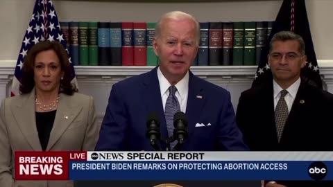 NOW — Biden Calls for a National Law to Codify Roe Which He Says He Will Sign Immediately