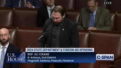 Rep. Eli Crane "offered up an amendment that would reduce funding for USAID by 50%."