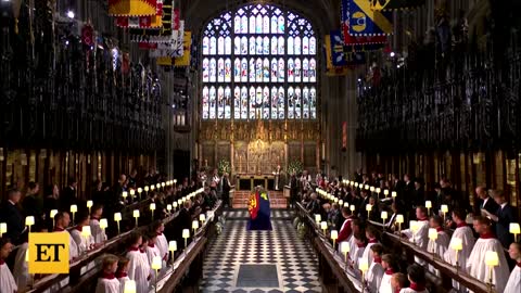 Queen's Funeral Watch Charles Place Company Camp Colour on Coffin