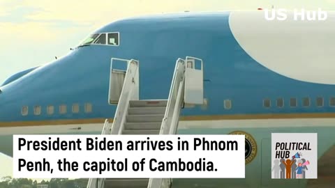 US President Biden arrives in Phnom Penh, Camb