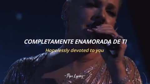 P!nk - Hopelessly Devoted To You (Live American Music Awards 2022) (Cover) [Traducida al Español]