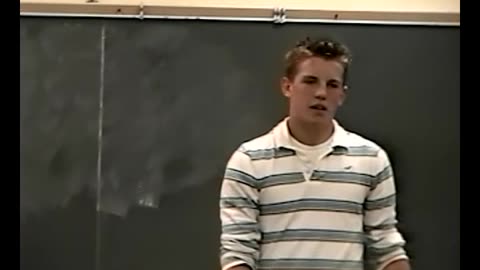 Circa 2005 - Future Major League Baseball Pitcher Drew Storen Talks to a Class