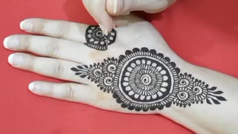 Back hand henna tattoo in mandala style | henna tattoo body art