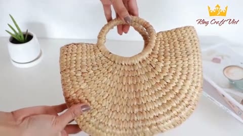 _ Best Selling Water Hyacinth Handbag __ KING CRAFT VIET