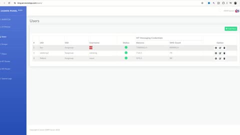 Jasmin SMS Gateway GUI Setup