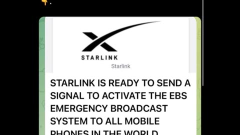 Elon Musk's Starlink TESTING SIGNALS for Emergency Broadcast System.