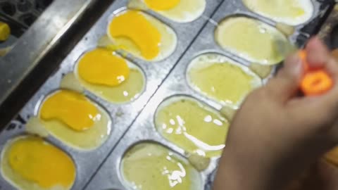 Egg cake tasty street food