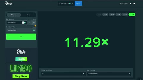 Crazy Limbo strategy on Stake.com