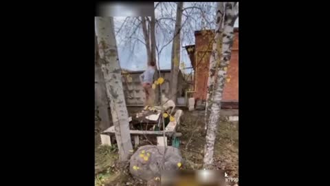 Boy Climbing To The Tree Like Monkey, Afraid From Got VERY FUNNY 😀 😃 😄