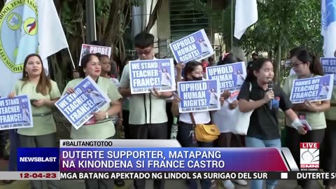 Duterte supporters, matapang na kinondena si France Castro