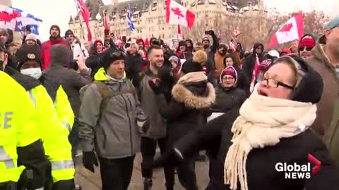 Trucker protests: Protesters vow to protect National War Memorial in Ottawa after removal of fencing