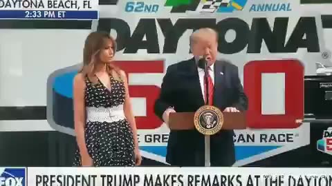 “Take a Gander”: Resurfaced Video Shows Beautiful Melania Looking Incredible at Daytona 500 [WATCH]