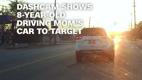 Dashcam video captured an 8-year-old girl driving her mom's car to a Target in Ohio. Police