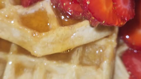 Syrup-N- Berries on Belgian Waffles 😋