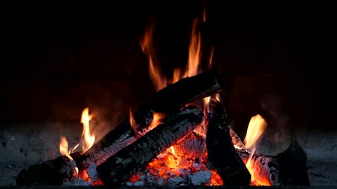 🔥 Burning fireplace for sleeping