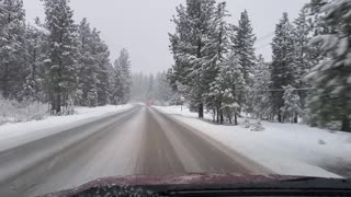 Snowy Drive down to Boise