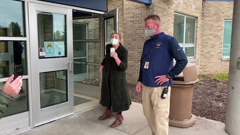 Liberal Teacher Mocks Disabled Veteran outside Hudsonville School Board Meeting