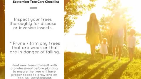 Tree Services of Omaha - September Checklist