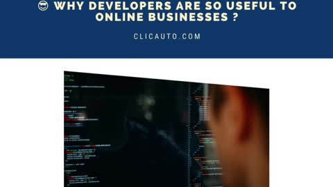 😎 WHY DEVELOPERS ARE SO USEFUL TO ONLINE BUSINESSES ? (For those who don't know yet!)