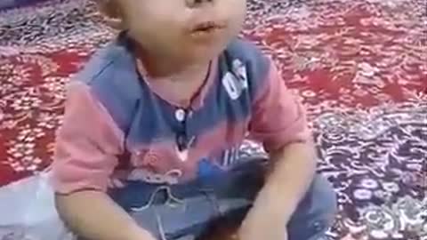 Baby Funny Video Eating On Sleeping Mode 😁😁😁