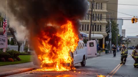 Lynbrook Fire Department - Working Van Fire - Oct 25, 2021