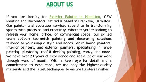 If you are looking for Exterior Painter in Hamilton