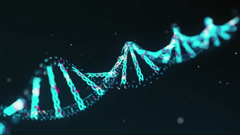 Digital Formation Of A DNA In An Animated Presentation