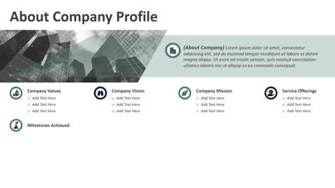 About Company Profile PowerPoint Presentation Template