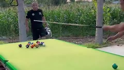 Funny Video Billiards Play