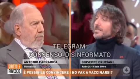 Cruciani : o visto solo parole di ODIO e di disprezzo da parte di chi si è vaccinato