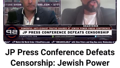 “JP Press Conference Defeats Censorship: Jewish Power Press Conference Reveals Truth About ZIONISM