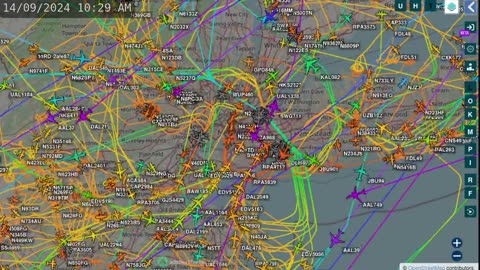 New Jersey New York Raw - Air Plane Time Lapse for Sep 17 2024