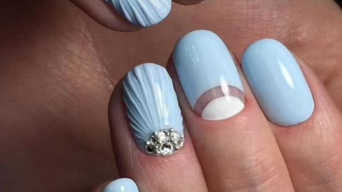 Beautiful manicure.Design ideas.Manicure with a marine theme