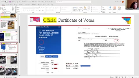 Norman, OK City Councilman Ward 5 Apr 4, 2023 Election Recount