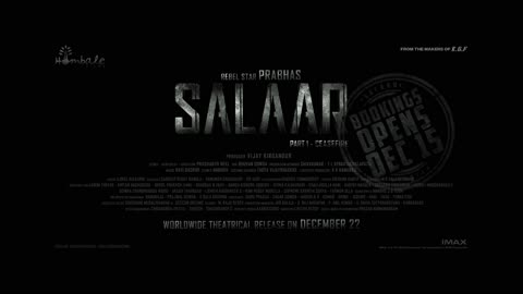 Salaar Telugu Trailer | Prabhas | Prashanth Neel | Prithviraj|Shruthi|Hombale Films|Vijay Kiragandur