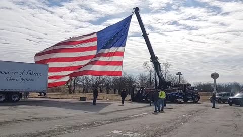 Truckers US Convoy LeRoy, Illinois; March 1, 2022