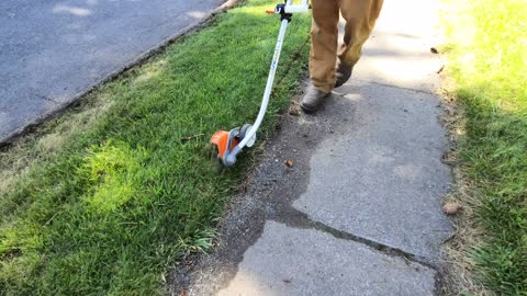 Complete STRANGER Gets Full Lawn Service At NO CHARGE